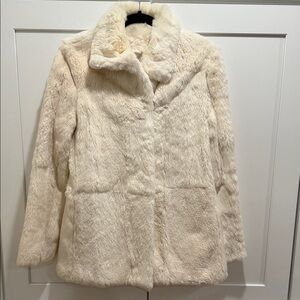 Theory rabbit coat NWOT